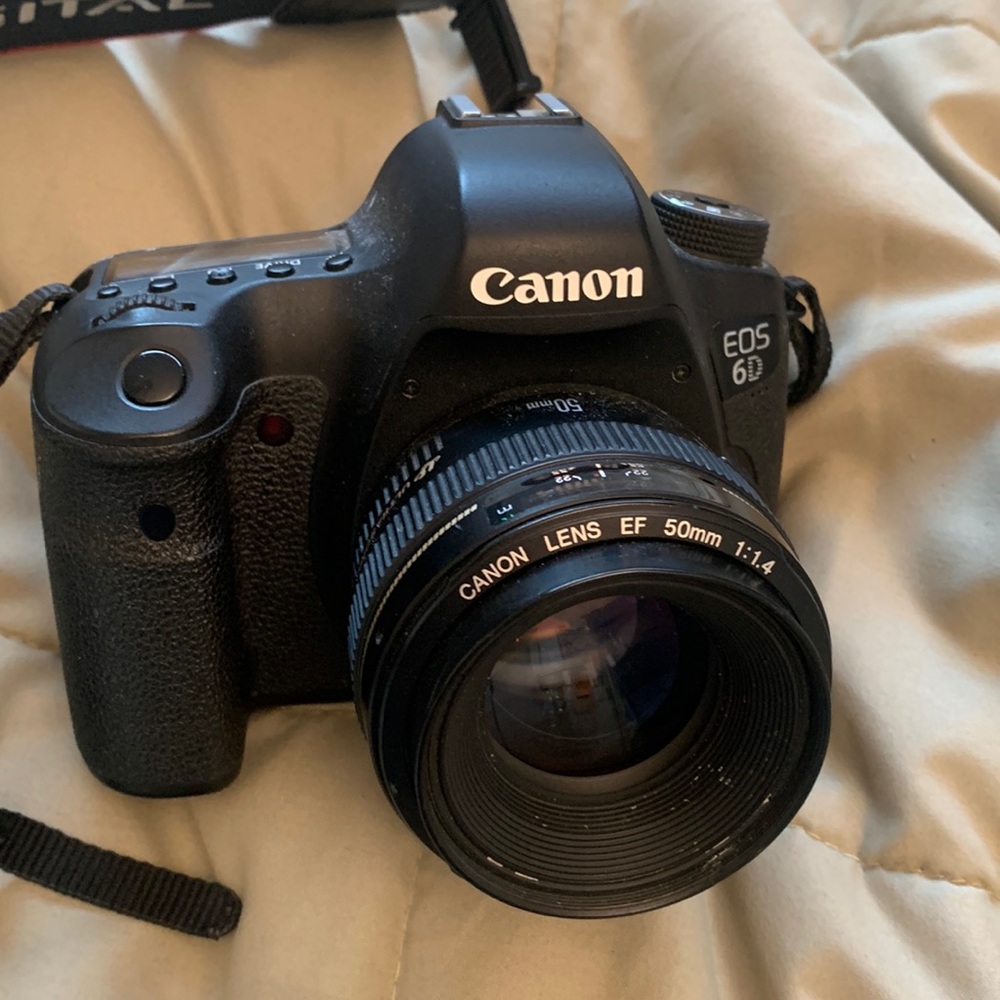 Canon 6d camera with 50mm 1.4 lens